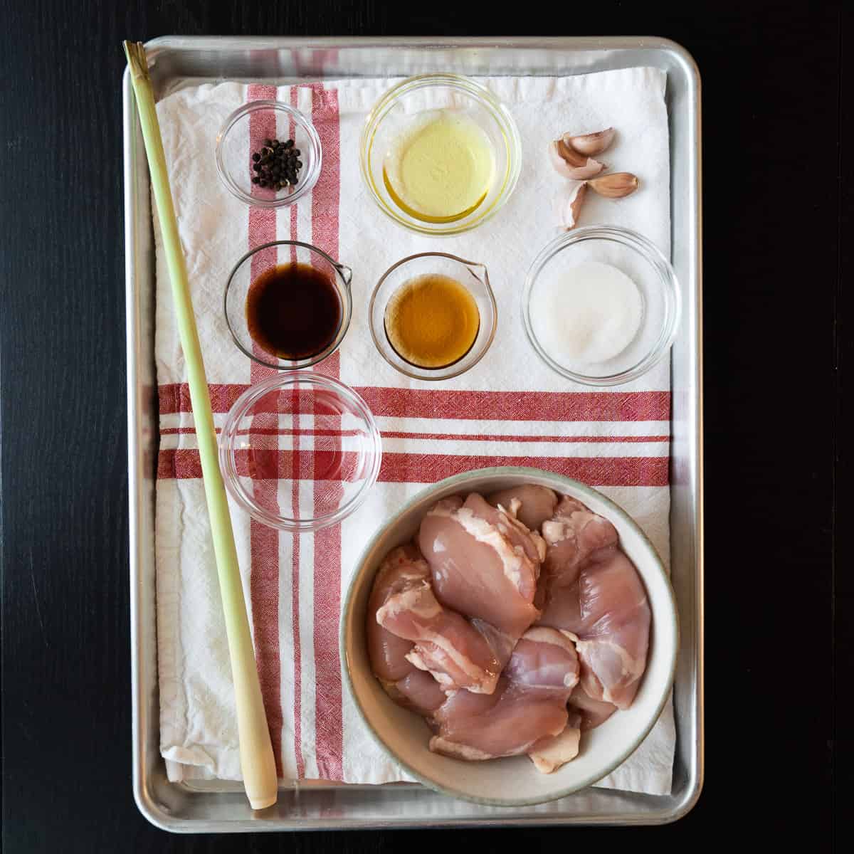 ingredients for lemongrass chicken