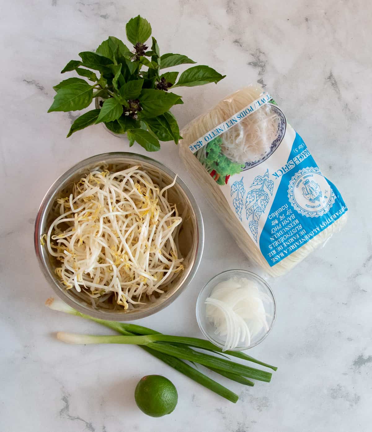 ingredients for pho bowl