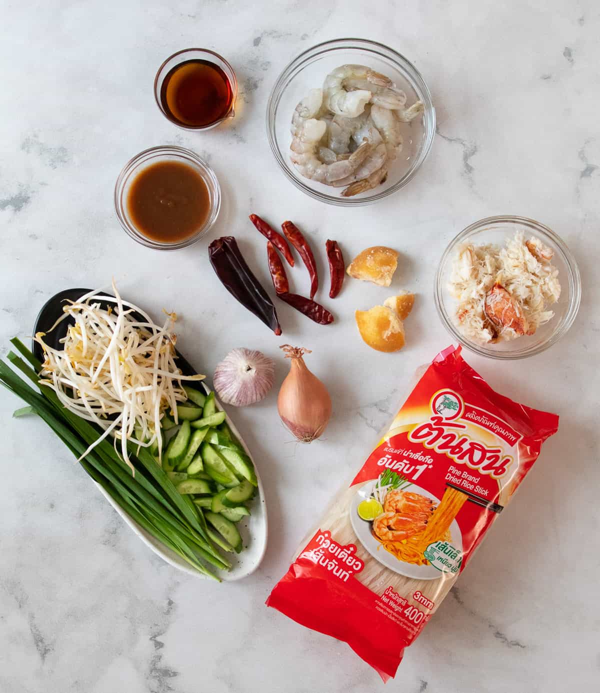 ingredients for sen chan pad pu