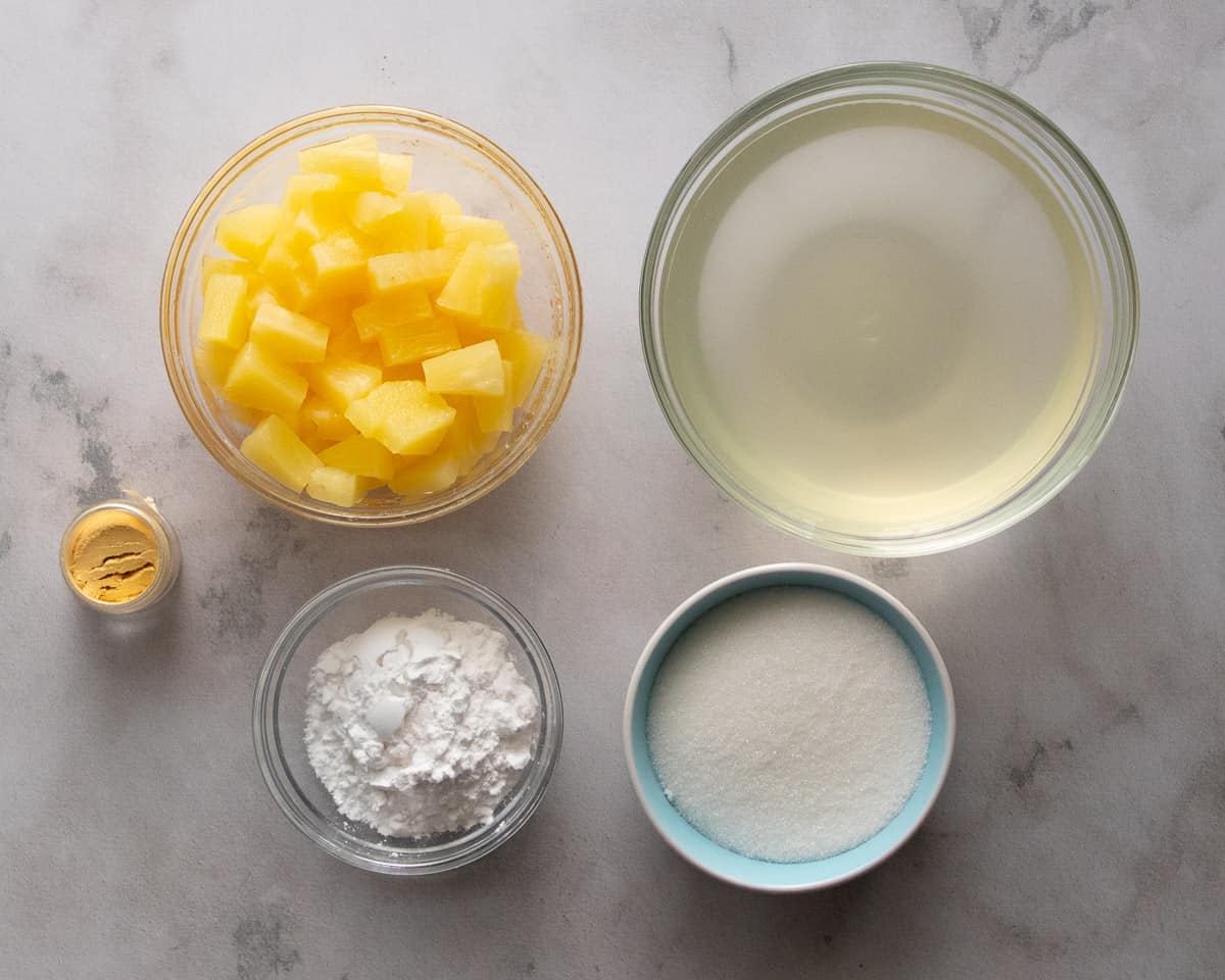 ingredients for tako - golden top