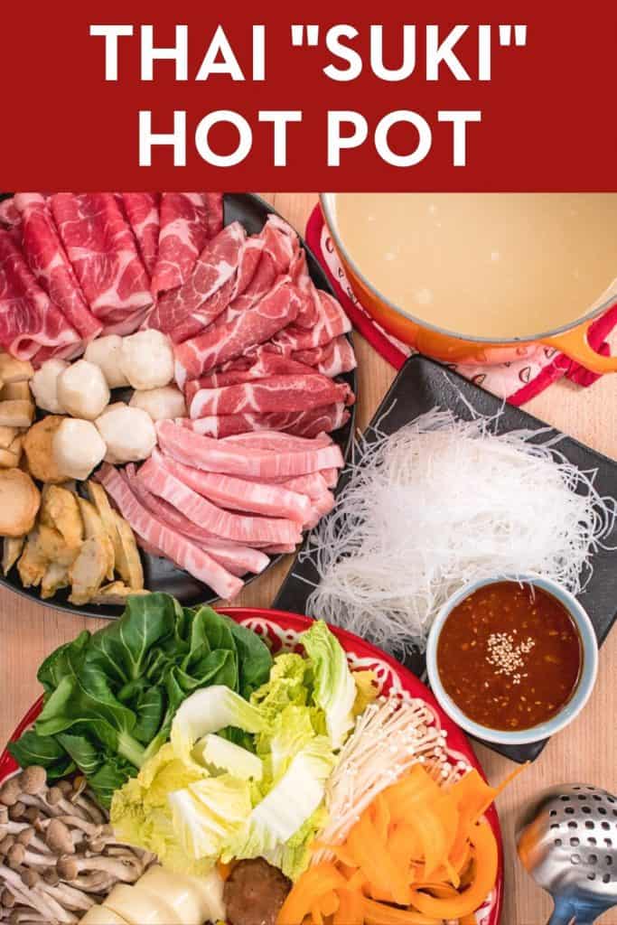 How to host the perfect hot pot party, plus my recipe for an amazing "MK Suki" sauce! Healthy and delicious, hot pot is a fun and interactive way to share a meal with loved ones. #sukiyaki #hotpot #thaifood